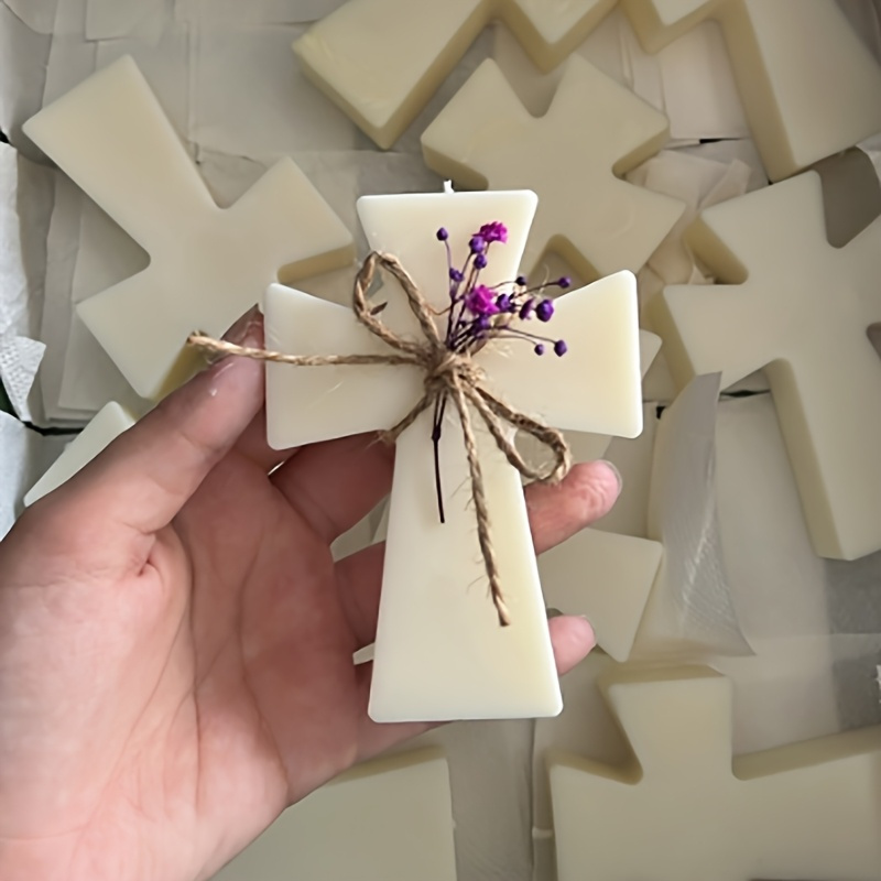 Soap Making Diy Kit - シリコーン型祝福の十字架 DIY ビーズ石鹸キャンドルを作る粘土セメント工芸品エポキシ樹脂鋳造シリコーン材料キャンドル型