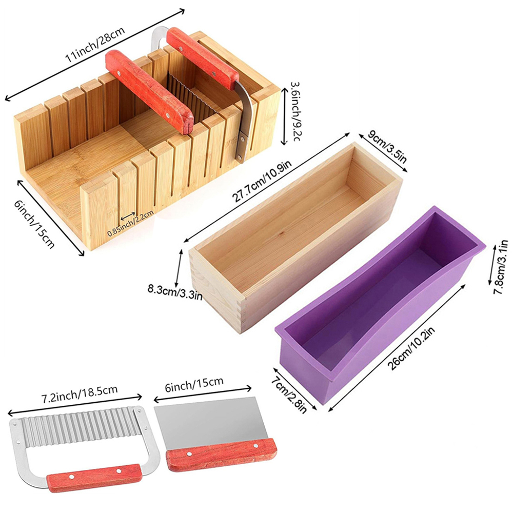 DIY 手作り石鹸作りキット 竹製カッティングボックスとシリ - Soap Making Instructions のレビューと価格