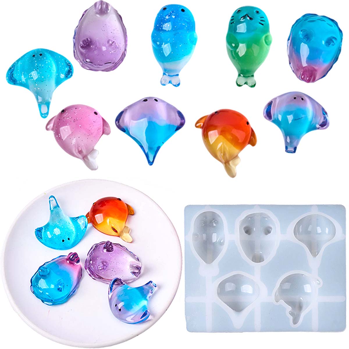3Dヒーリング可愛いマンタ鯨シリコンモールドDIYキーホルダ - Soap Making Instructions のレビューと価格