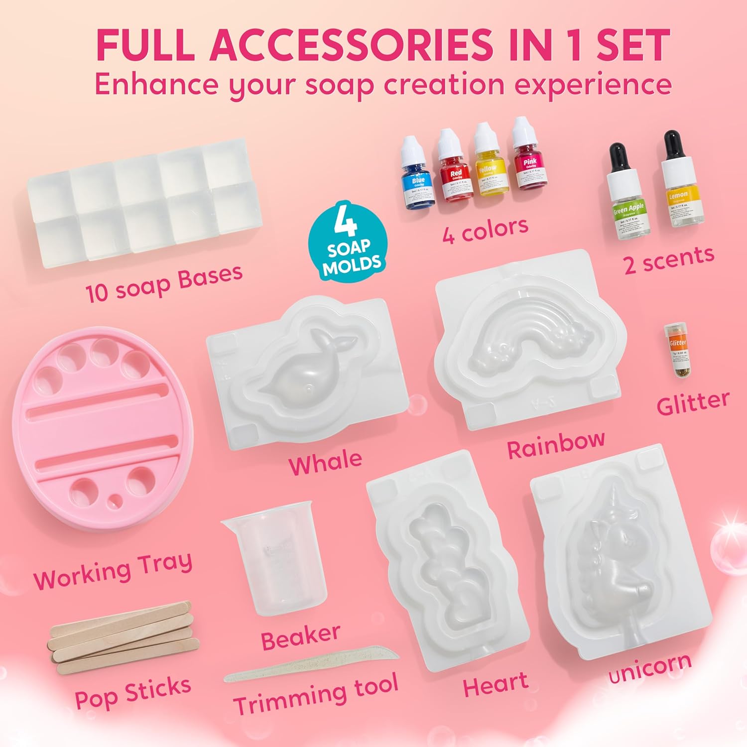 JOYFY ユニコーン石鹸作りキット 女の子向け工作 DIY - Soap Making Gifts のレビューと価格